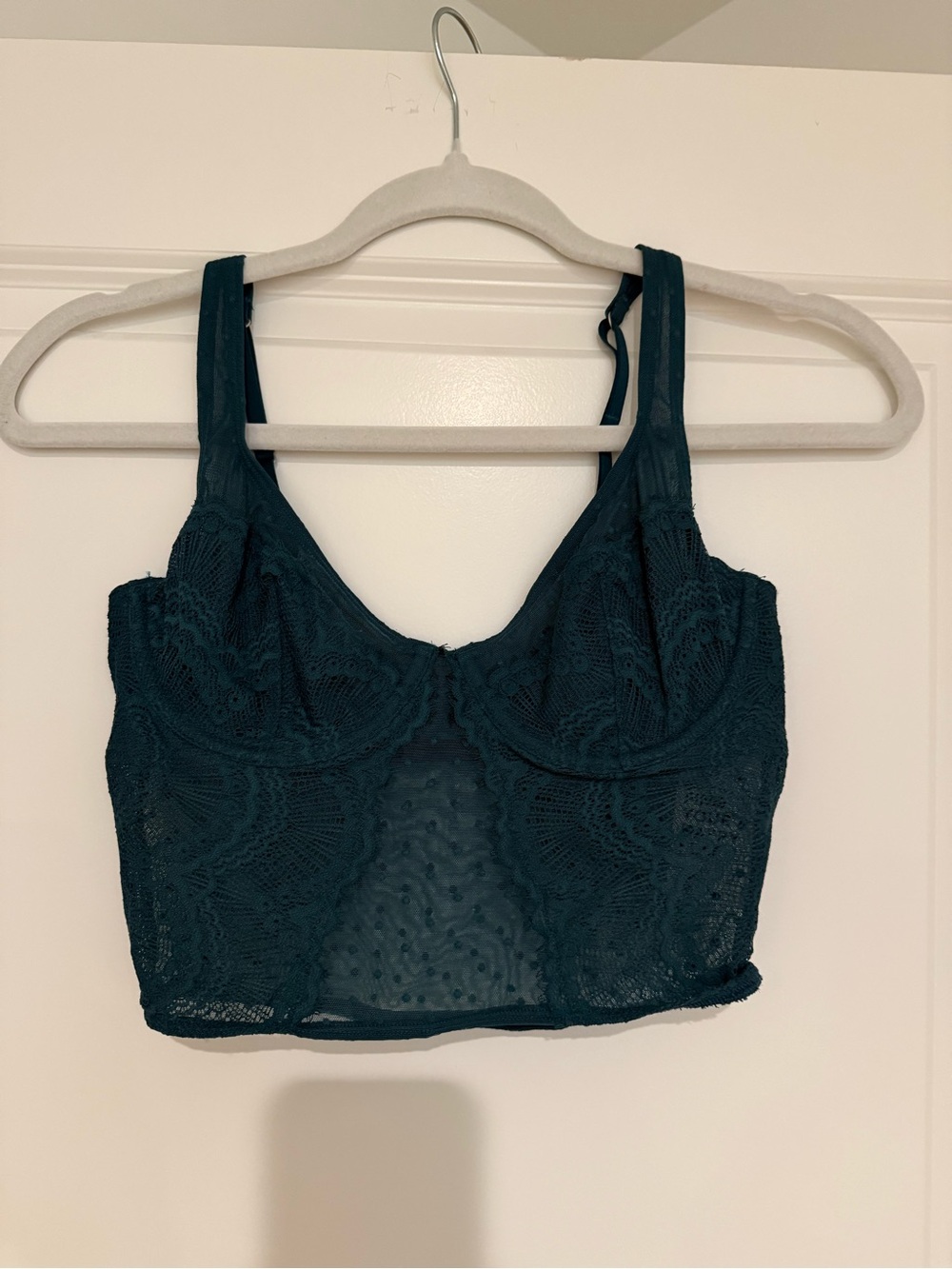 Gilly Hicks Teal Lace Longline Bralette